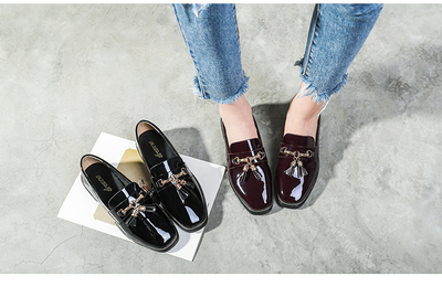 岸森新款復(fù)古小皮鞋 學(xué)院風(fēng)樂福鞋引領(lǐng)時(shí)尚百搭潮流